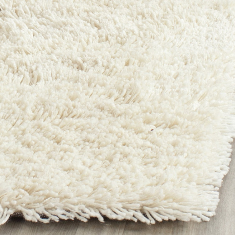 Ivory Hand-Tufted Shag Runner Rug 2'3" x 12'
