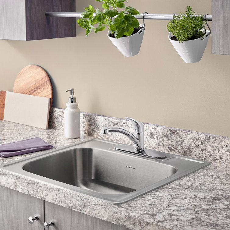 Polished Chrome Single Handle Transitional Kitchen Faucet