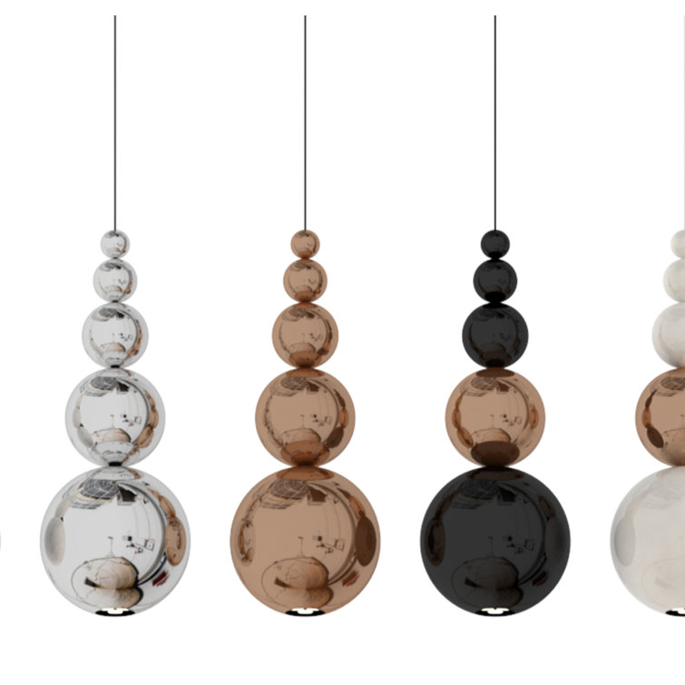 Mini Bubble Globe Chrome Spotlight Pendant