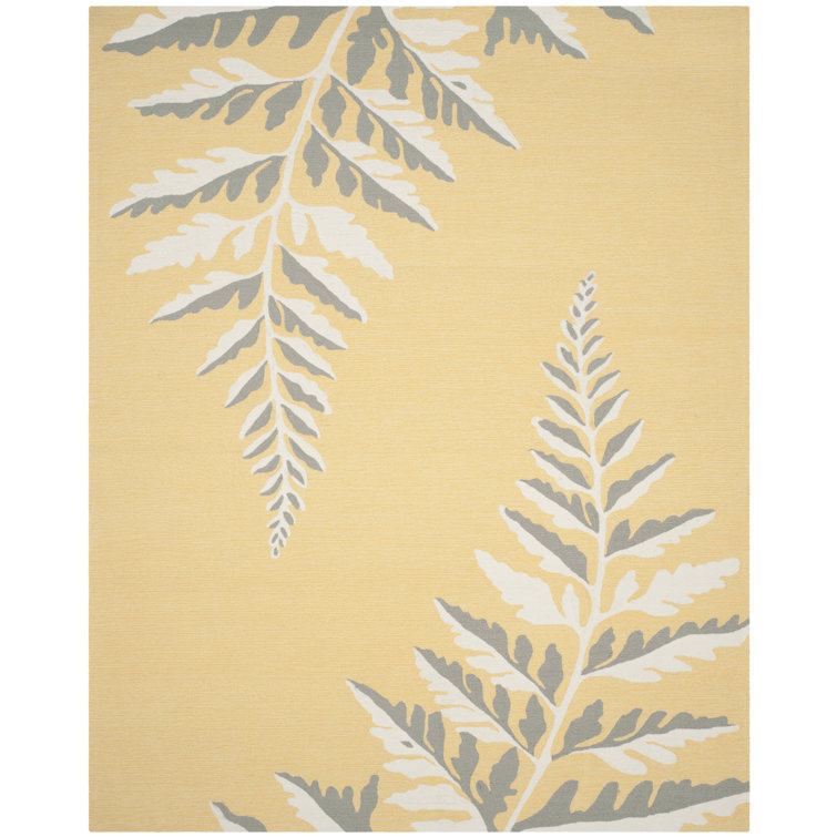 Handmade Duck's Egg Floral Synthetic 4' x 6' Rug