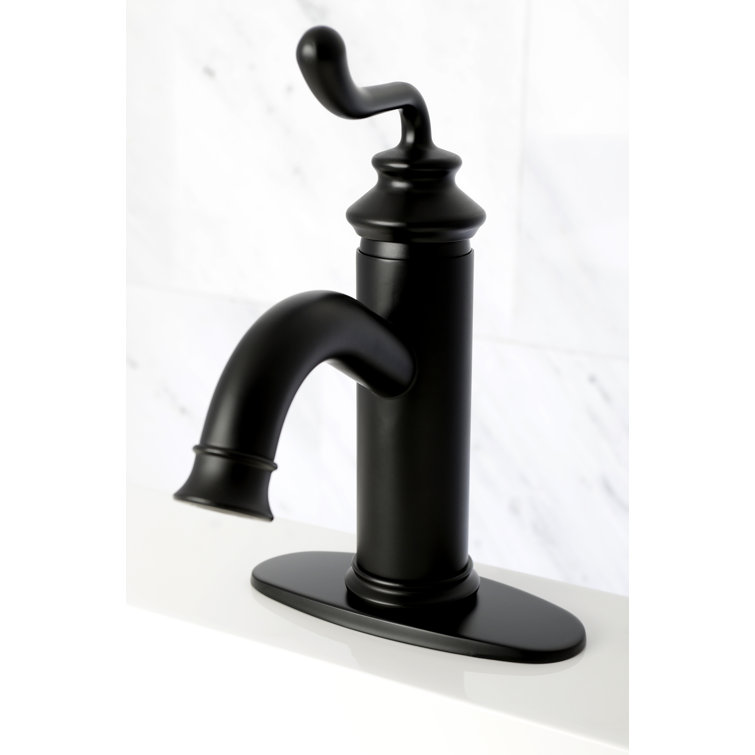 Royale Matte Black Single-Handle Monoblock Bathroom Faucet