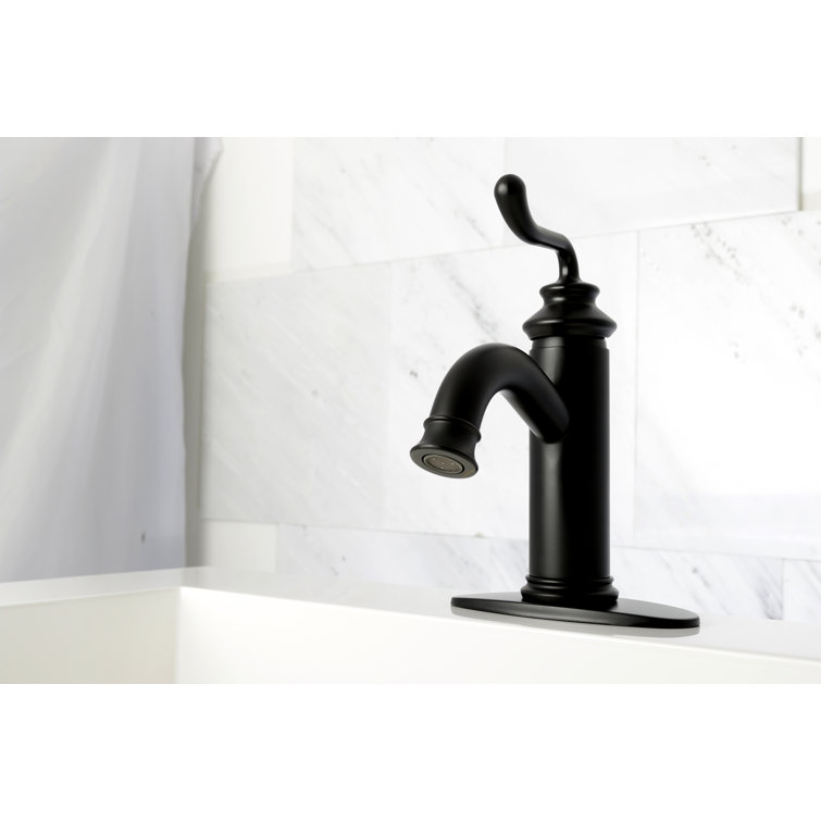 Royale Matte Black Single-Handle Monoblock Bathroom Faucet