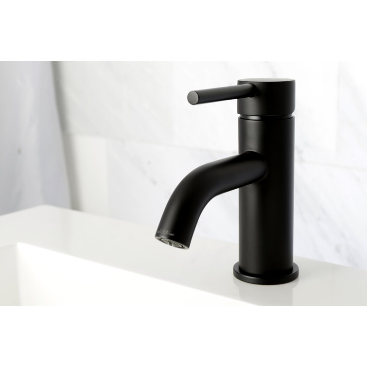 Matte Black Brass Single Handle Bathroom Faucet