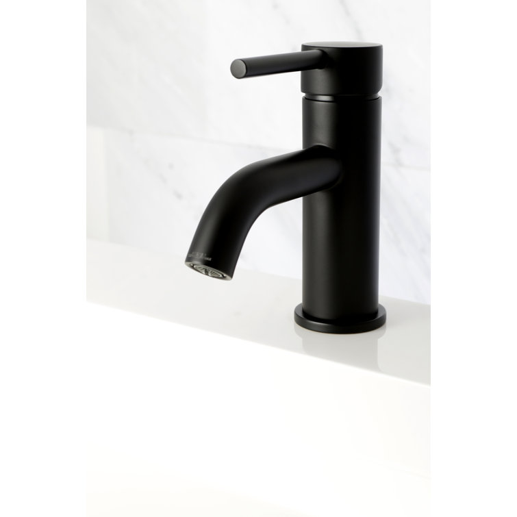 Matte Black Brass Single Handle Bathroom Faucet