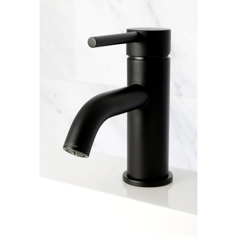 Matte Black Brass Single Handle Bathroom Faucet