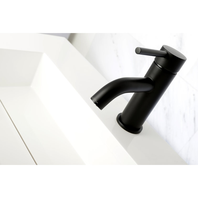 Matte Black Brass Single Handle Bathroom Faucet