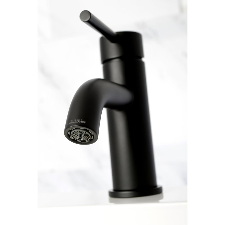 Matte Black Brass Single Handle Bathroom Faucet