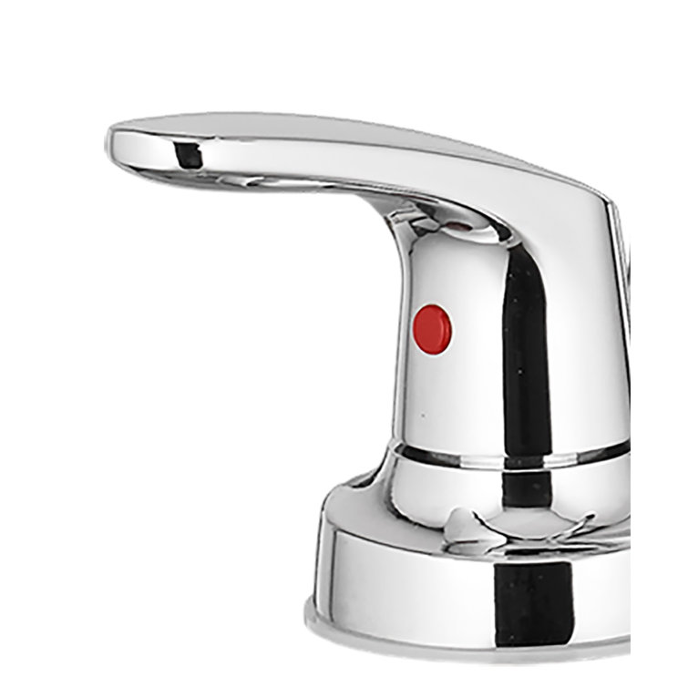 Polished Chrome Dual Handle Kitchen Faucet with High-Arch Spout