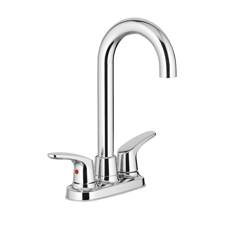 Polished Chrome Dual Handle Kitchen Faucet with High-Arch Spout