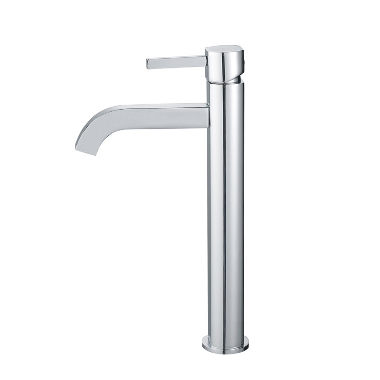 Sleek Satin Nickel Single Lever Vessel Faucet in Chrome