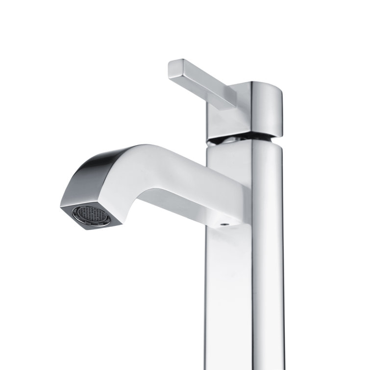 Sleek Satin Nickel Single Lever Vessel Faucet in Chrome