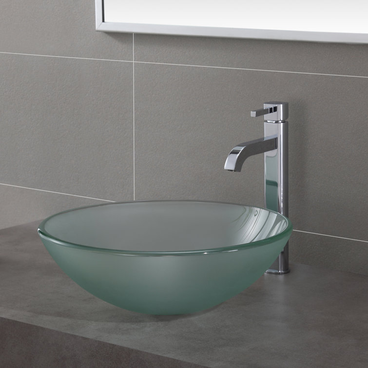 Sleek Satin Nickel Single Lever Vessel Faucet in Chrome
