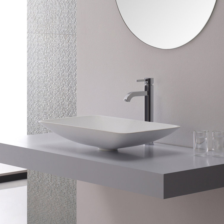 Satin Nickel Tall Vessel Single Hole Bathroom Faucet
