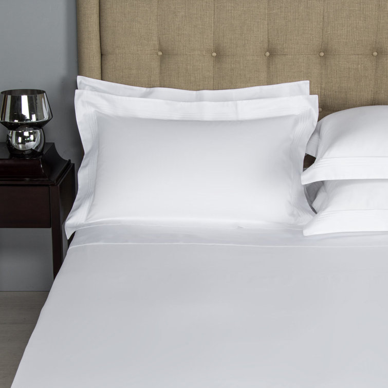 California King White Egyptian Cotton Percale Sheet Set