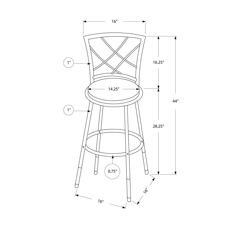 White and Gray Metal Swivel Bar Stools with Criss-Cross Back, Set of 2