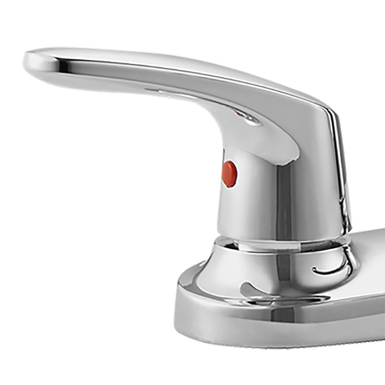 Polished Chrome 2-Handle Kitchen Faucet with Pull-out Spray