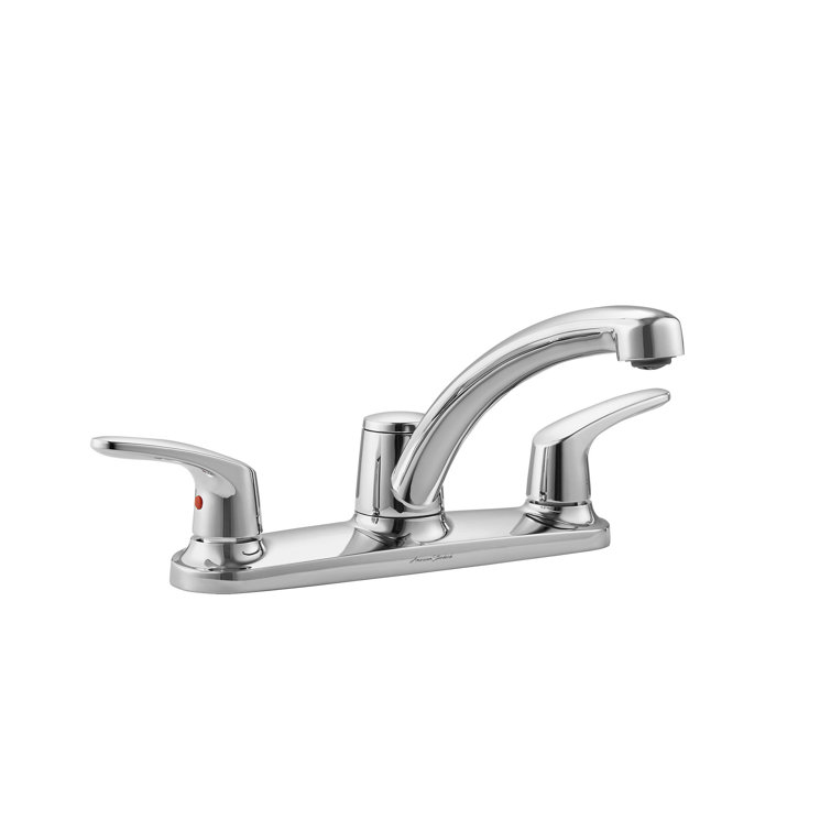 Polished Chrome 2-Handle Kitchen Faucet with Pull-out Spray