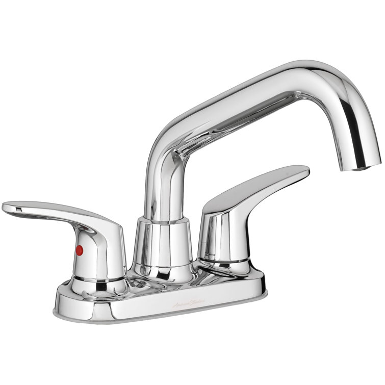 Polished Chrome Dual Handle Laundry Sink Faucet with Pull-out Spray