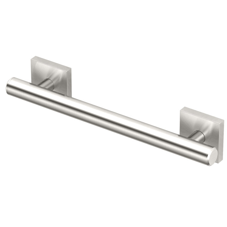 12" Satin Nickel Stainless Steel Wall Mounted Grab Bar