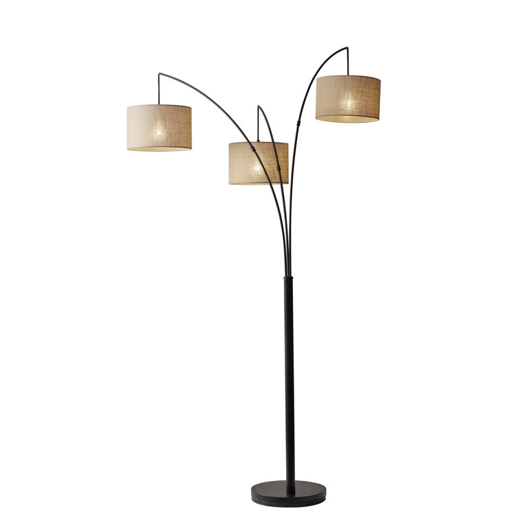 Antique Bronze 74'' Adjustable Multi-Head Arc Floor Lamp