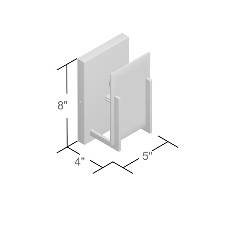 Sleek Minimalist Brushed Nickel 1-Light Outdoor Sconce