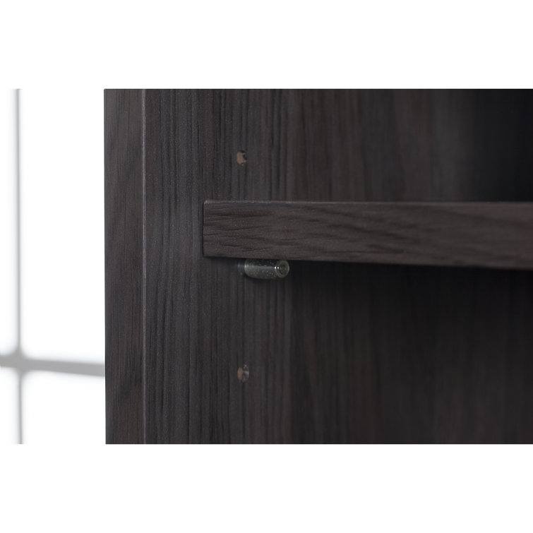 Cabot Traditional Heather Gray 5-Shelf Adjustable Bookcase