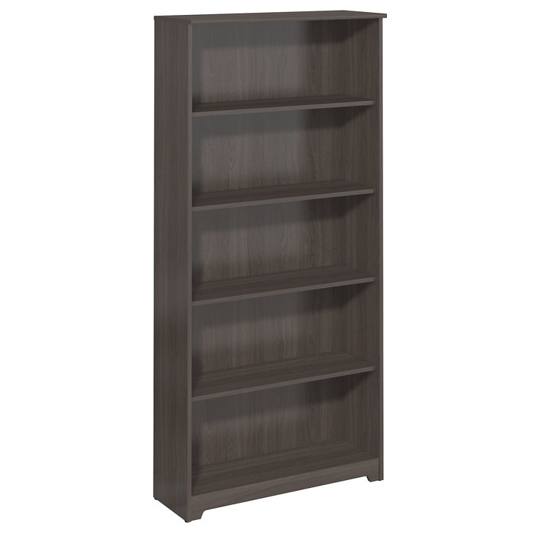 Cabot Traditional Heather Gray 5-Shelf Adjustable Bookcase