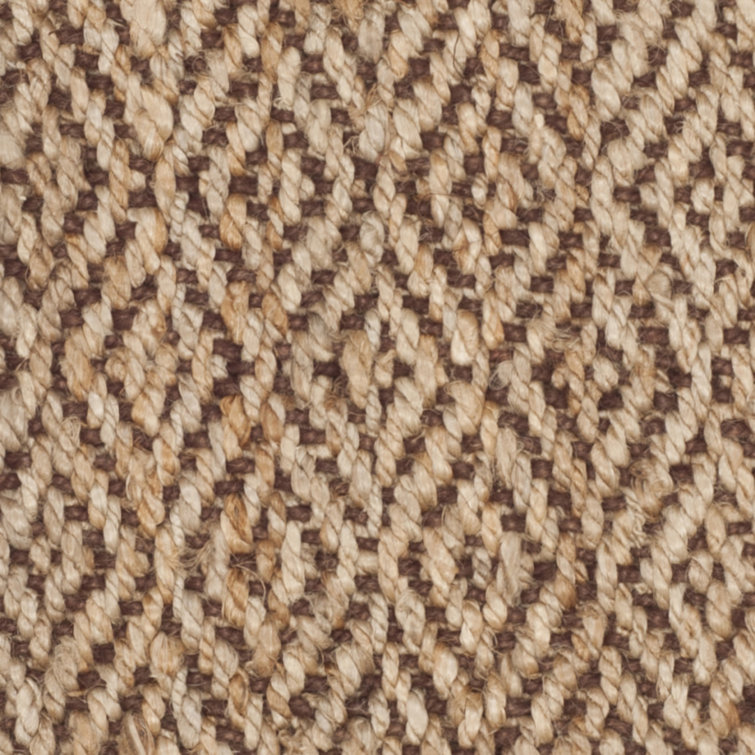 Natural Brown Geometric Wool Handwoven Area Rug