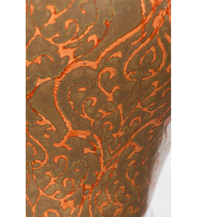 Bronze Ceramic Table Lamp with Cream Linen Shade and Clear Crystal Base