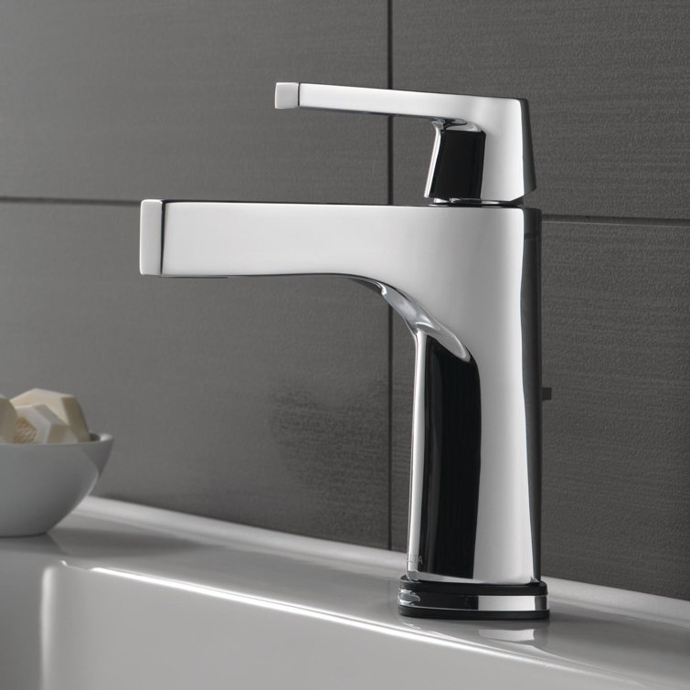 Zura 7 3/4" Chrome Modern Single Hole Faucet with Touch2O Technology