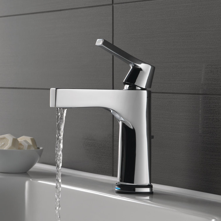 Zura 7 3/4" Chrome Modern Single Hole Faucet with Touch2O Technology