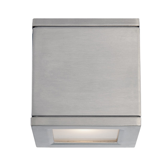 Rubix Square Profile Brushed Aluminum LED Wall Sconce