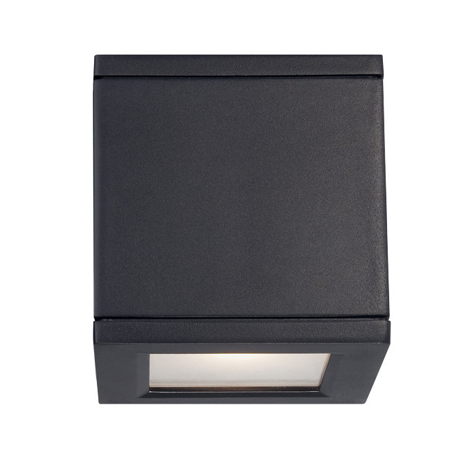 Rubix 5" Black Aluminum LED Outdoor Wall Sconce
