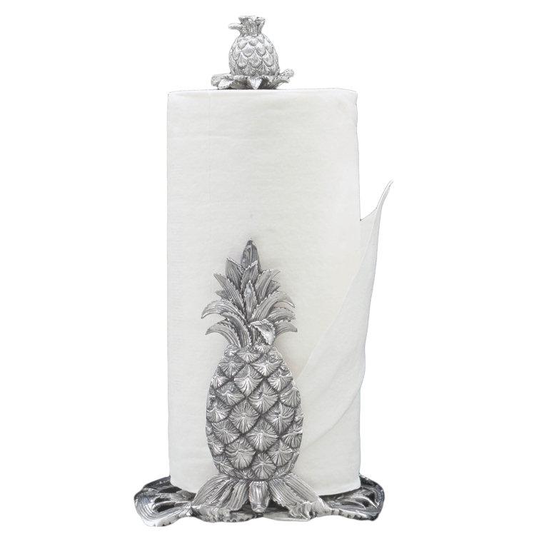 Arthur Court Silver Pineapple Aluminum Paper Towel Holder