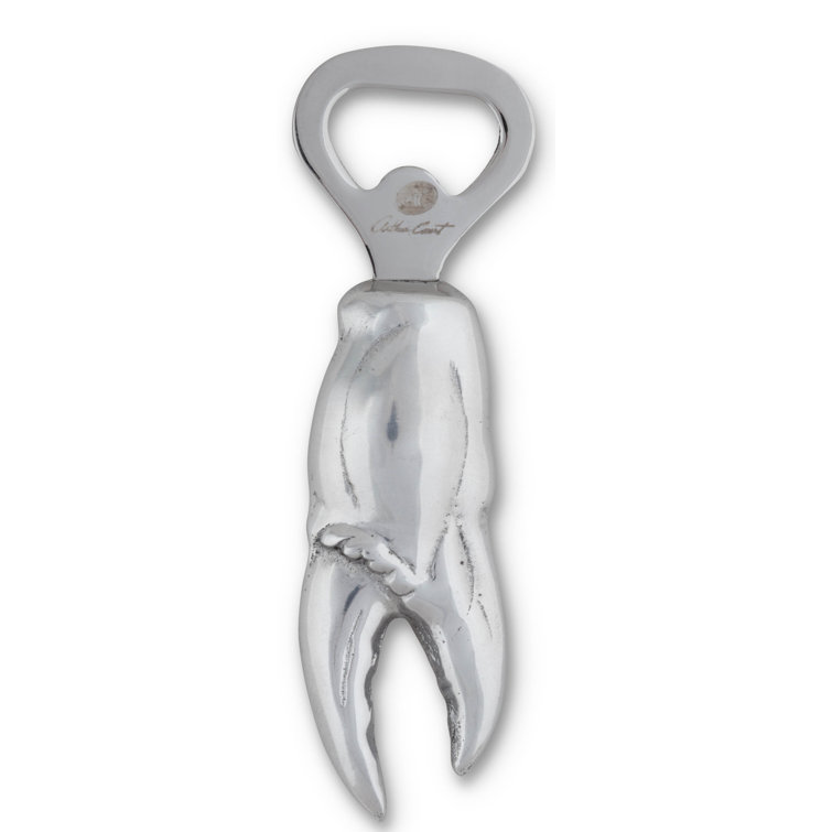 Coastal Aluminum Crab Claw Bottle Opener with Stainless Steel Head