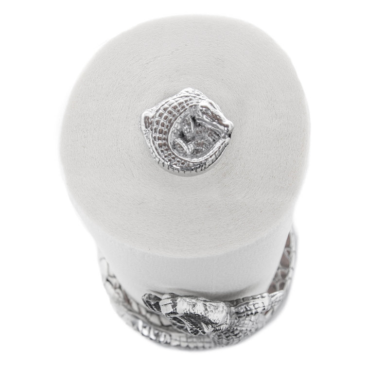 Silver Aluminum Alligator Free Standing Paper Towel Holder