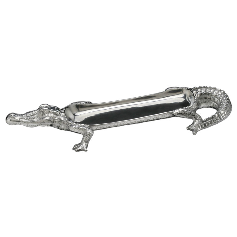 Arthur Court Aluminum Alligator Serving Tray 17" x 7.5"