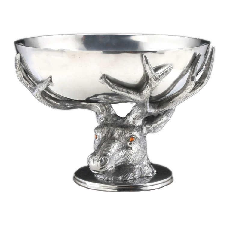 Arthur Court Aluminum Antler Fruit Bowl Centerpiece
