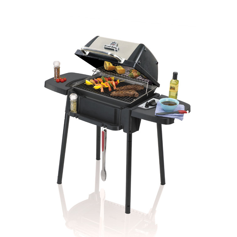 Broil King Porta-Chef 120 Portable Propane Grill in Stainless Steel and Black