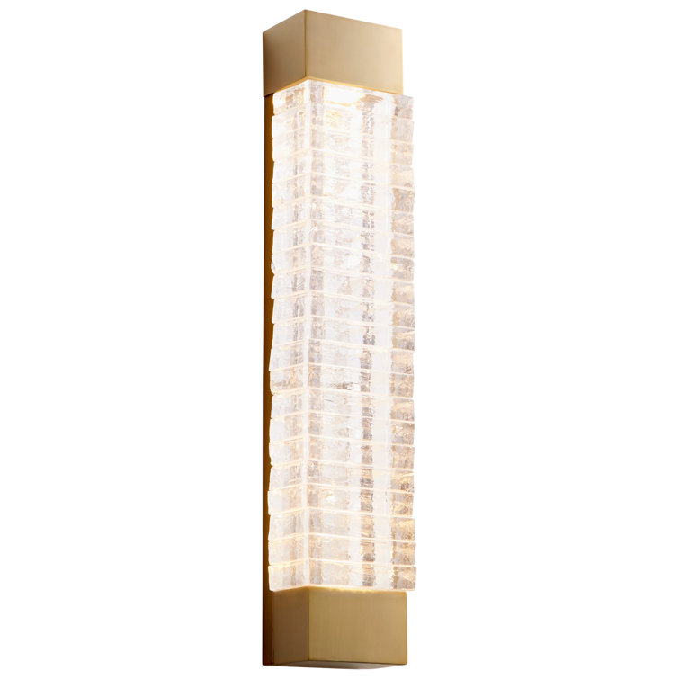 Aged Brass 27" Contemporary Direct Wired Sconce