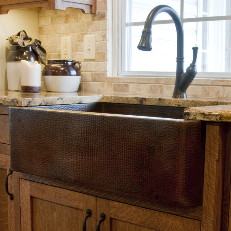 40'' Antique Copper Farmhouse Drop-In Sink