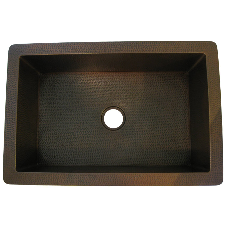 40'' Antique Copper Farmhouse Drop-In Sink