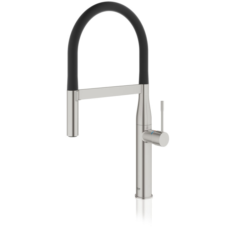 Stainless Steel Modern Deck Mounted Kitchen Faucet with Pull-out Spray