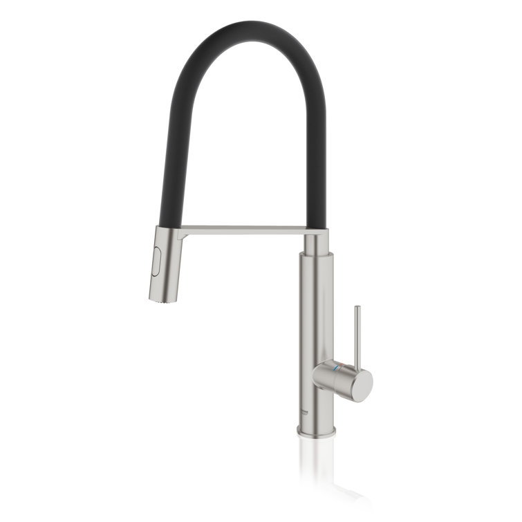 Stainless Steel Modern Kitchen Faucet with Pull-out Spray