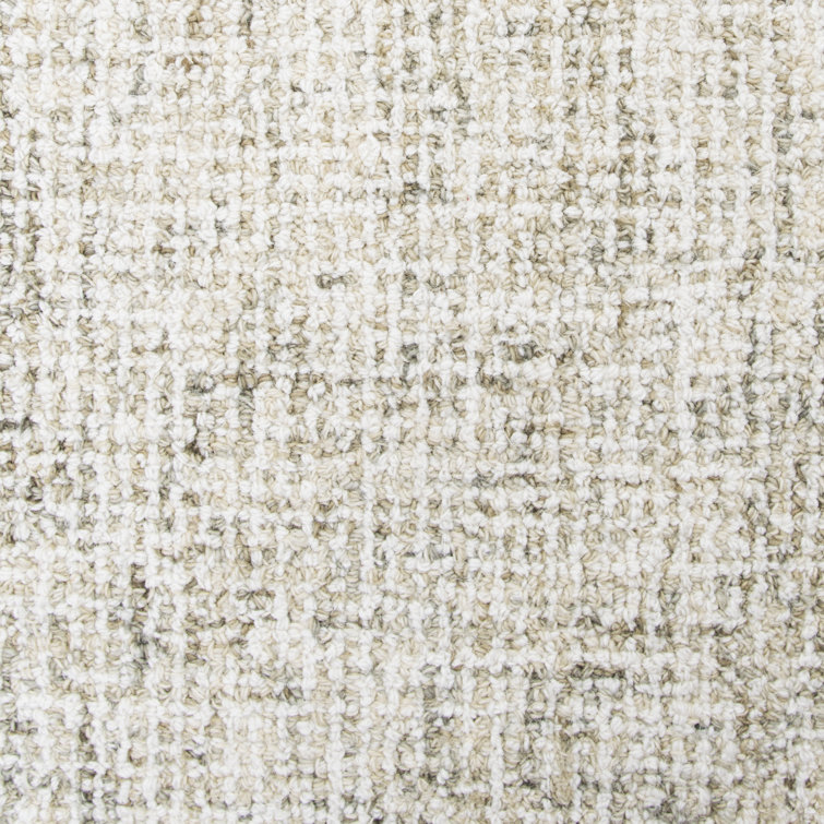 Hand-Tufted Beige Wool Rectangular Area Rug 12' x 15'