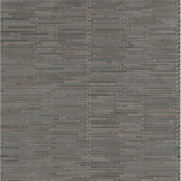 Blue Basalt Bamboo Honed Mosaic Tile Sheet