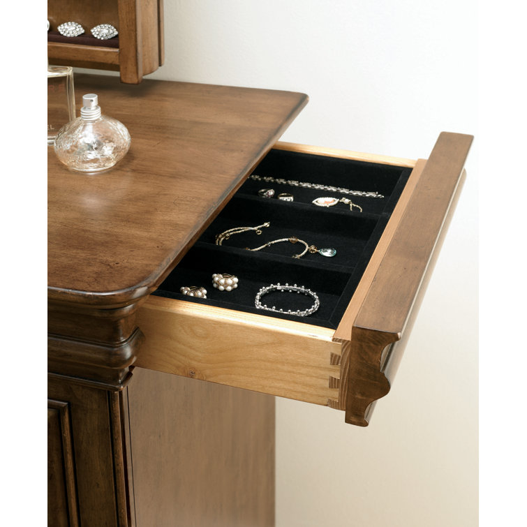 Solid Alder Wood 70'' Brown 12-Drawer Dresser with Felt Lined Drawers