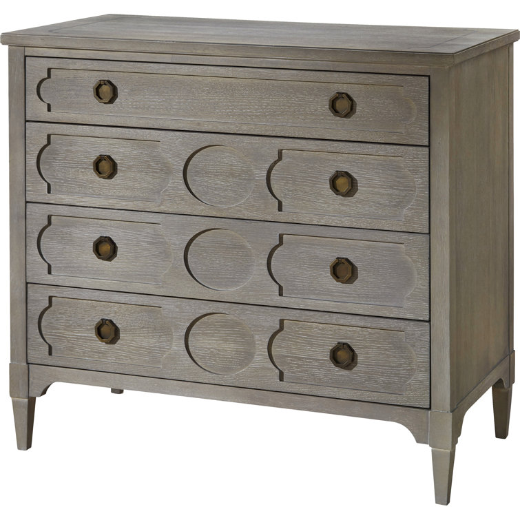 Transitional Smoke on the Water 4-Drawer Oak Dresser