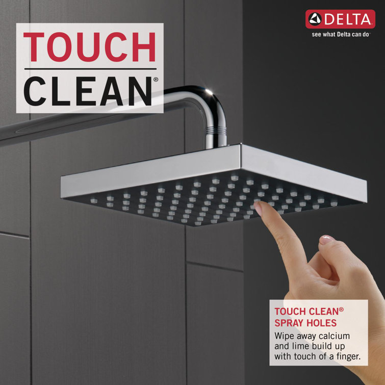 Chrome Square 8" Wall Mounted Rain Shower Head