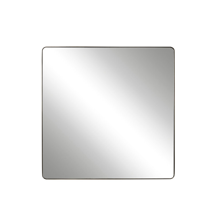 54" Rectangular Brushed Brass Accent Mirror